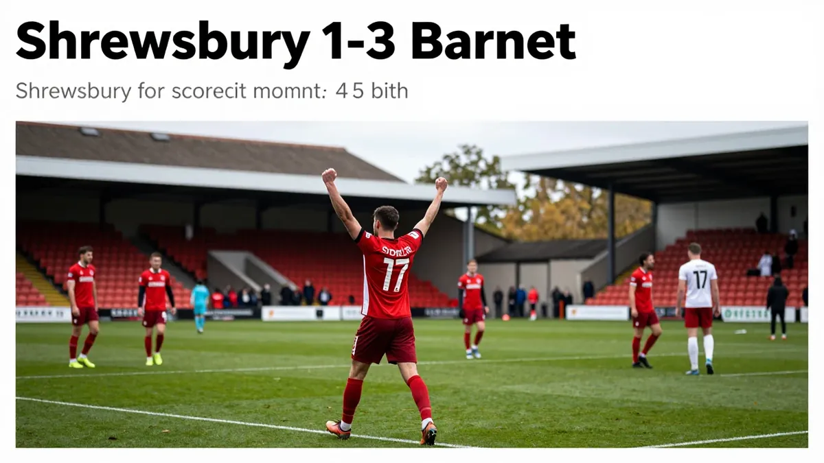 Barnet defeated Shrewsbury 3-1 on Saturday 22 August 2026